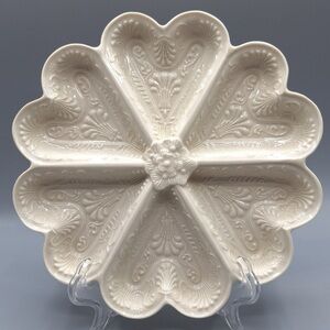 Met Museum Porcelain Heart Cookie Mold Tray–1840 Staffordshire ReproductionCream